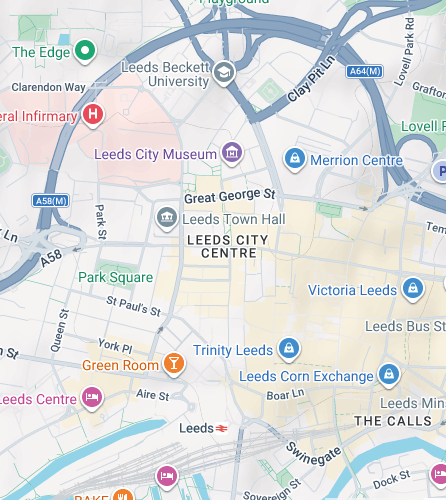 Leeds City Centre map